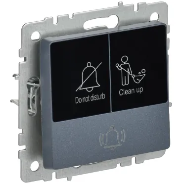 BRITE Кнопка звонка с индикацией для отелей 10А ВС10-1-9-БрМ маренго IEK