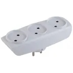 Тройник 3гн, без заземл.(белый) (10/60/1200) SP-3-W