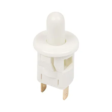 Выключатель-кнопка 250V 2.5А (2с) ON-(OFF) Б/Фикс белый (мебельная)