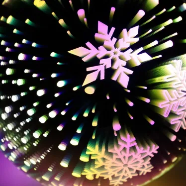 Шар с внутренней проекцией Снежинки, 3*AAA, IP20 ENGDS-15