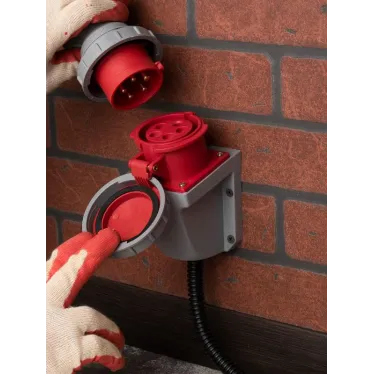 Розетка стационарная наружная 1152 3Р+РЕ+N 16А 380В IP67 PROxima