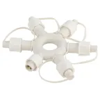 Разветвитель ERAPS-OR2 круговой для гирлянд 6 гнезд IP44 ПВХ 24 В