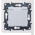 Розетка с заземлением IP44 - Legrand Etika - со шторками с защитной крышкой 16А 250В винтовые зажимы - белая