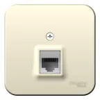 Розетка BLANCA наружная телефонная RJ11, с изолирующей пластиной, молочный