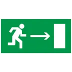 Этикетка самоклеящаяся 200х100мм Направление к эвакуационному выходу направо