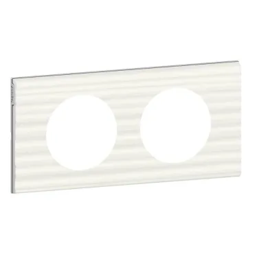 Рамка, двухпостовая, Corian белый рельеф
