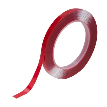 Двухсторонний скотч, прозрачный, на акриловой основе, 9 мм, ролик 5 м