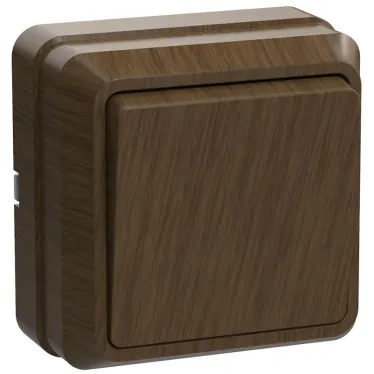 ОКТАВА Выключатель одноклавишный наружный дуб