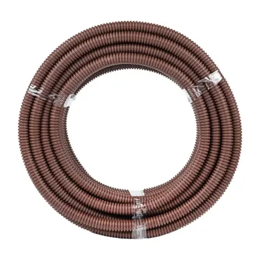 Труба гофрированная ПВХ с зондом под темное дерево d20мм(25м) Plast PROxima