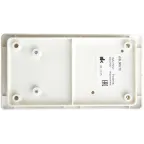 Блок: розетка + выключатель двухклавишный белый