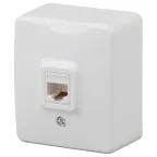 Розетка информационная RJ45, ОУ, Эра Эксперт, белый, 11-3203-01