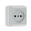 Рим Розетка 10А без заземления белая