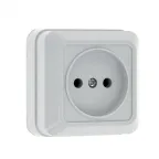 Рим Розетка 10А без заземления белая