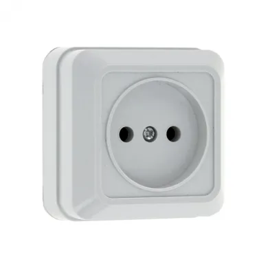 Рим Розетка 10А без заземления белая
