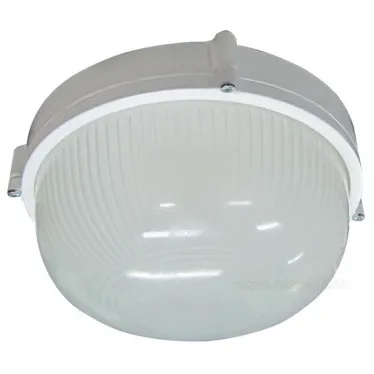 Светильник НПП-03-100-009 IP65 Банник 1101 Круг большой матовый/корпус белый