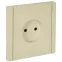 FORTE@PIANO Розетка 1-местная без заземления с защитными шторками винтовое крепление 10А FP417 ваниль IEK