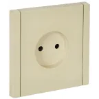 FORTE@PIANO Розетка 1-местная без заземления с защитными шторками винтовое крепление 10А FP417 ваниль IEK