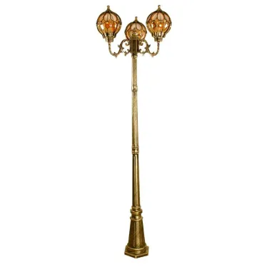 Светильник НТУ-3х60w столб Е27 IP44 черное золото
