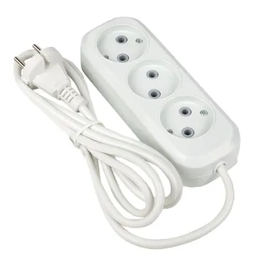 Удлинитель 'Эксперт' 3 гнезда 2 метра 10А/2.2кВт без заземления ПВС 2х0.75 PROxima