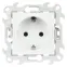 Розетка 2К+З без защитных шторок Push@Go, белый