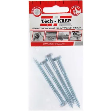 Шуруп DIN571 6х70 сантехнический, шестигранная головка (4шт) - пакет