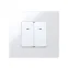 Выключатель двухполюсный с контрольной подсветкой узкий, 16А 250В, S27, белый