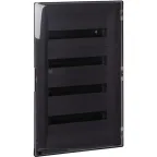 Щит встраиваемый пластиковый 4х18, прозрачная дверь с клеммником заземления нейтрали