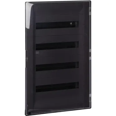 Щит встраиваемый пластиковый 4х18, прозрачная дверь с клеммником заземления нейтрали