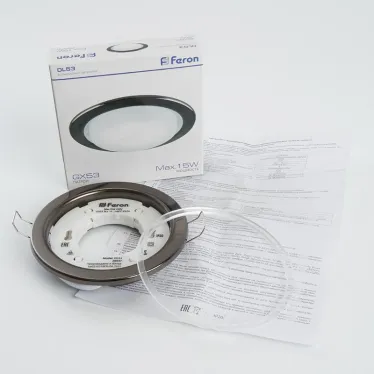 Светильник ДВО-15w GX53 без лампы черный хром