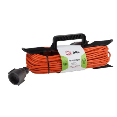 Удлинитель силовой на рамке без заземления 1 розетка 40м ПВС 2х1мм2 UFx-1-2x1.0-40m ЭРА