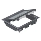 Лючок GES6U (универсальный) 9xModul45 (полиамид, серый)