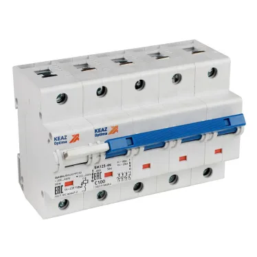 Выключатель автоматический модульный с независимым расцепителем OptiDin BM125-4ND80-НР-14ln-УХЛ3