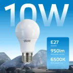 Лампа светодиодная LED 10 Вт 950 лм 6500К А60 груша холодный E27 AC 220В Elementary Gauss