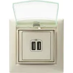 VALENA Рамка 1 пост IP44 слоновая кость