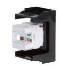 Розетка RJ-45 категория 5E Viva 1 модуль черная