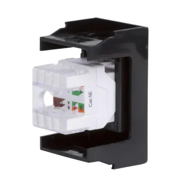 Розетка RJ-45 категория 5E Viva 1 модуль черная