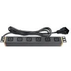 Блок распределения питания для 19дюйм шкафов, 16A 6 ХC19, вх. разъём C20