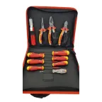 Набор диэлектрических отверток SL/PH ERGONIC, бокорезов, плоскогубцев, длинногубцев, стриппера и отвертки тестера напряжения сети в сумке