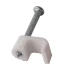 Крепеж кабеля плоский 4х2 мм, белый (50 шт/уп)