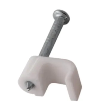 Крепеж кабеля плоский 4х2 мм, белый (50 шт/уп)