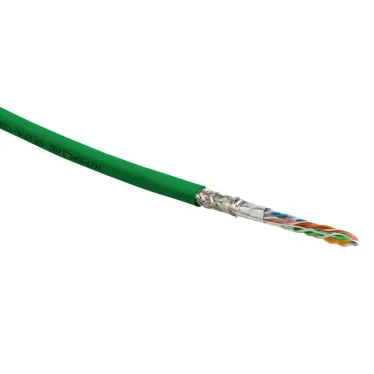 Витая пара SF/UTP кат 5e 4 пары AWG24 solid IN LSZH нг(А)-HF зеленый 305м