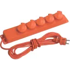 Удлинитель У05В 5 места с защитными крышками IP44