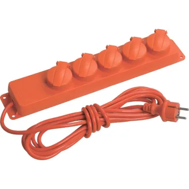 Удлинитель У05В 5 места с защитными крышками IP44