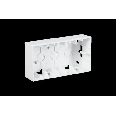 15 Коробка для наружного монтажа на 2 поста белый