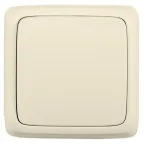 Выключатель одноклавишный наружный с изоляционной пластиной слоновая кость 16А