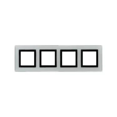 Рамка из натурального стекла, ''Avanti'', светло-серая, 8 модулей