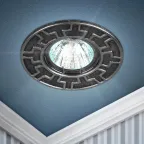 Светильник штампованный MR16,12V/220V, 50W черный/хром ST5 CH/BK