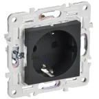 SKANDY Розетка с заземлением с защитными шторками 16А SK-R04G графит IEK