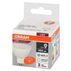 Лампа светодиодная LED 6 Вт GU5.3 4000К 480Лм спот 220 В (замена 50Вт) OSRAM