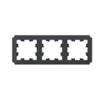 ATLASDESIGN ANTIQUE 3-постовая рамка, универсальная, КАРБОН